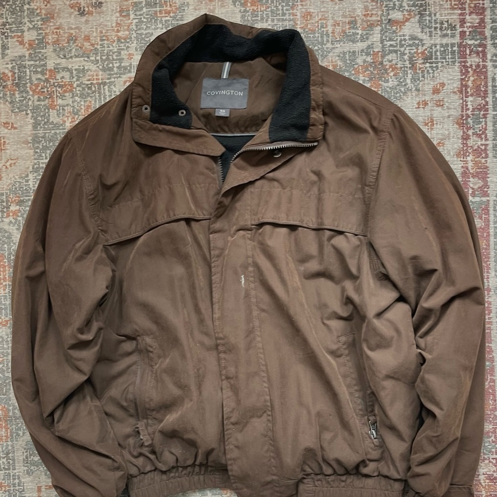 Vintage Covington Brown Bomber Jacket/  Size M